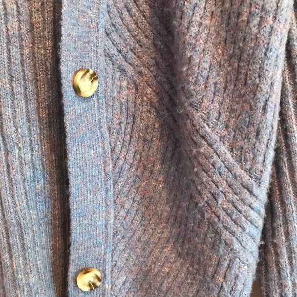 Cozy Dusty Blue Chunky-Knit Cardigan - Picture 2 of 7